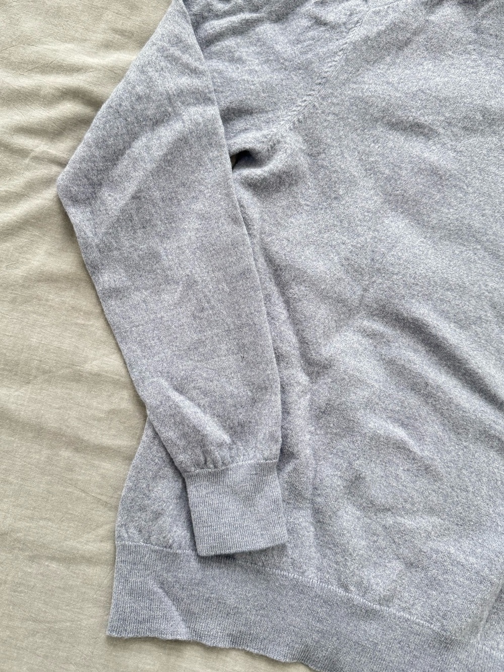 Collars & Co. Long Sleeve Men’s Polo Sweater in Light Grey | 100% Merino Wool - Picture 8 of 8